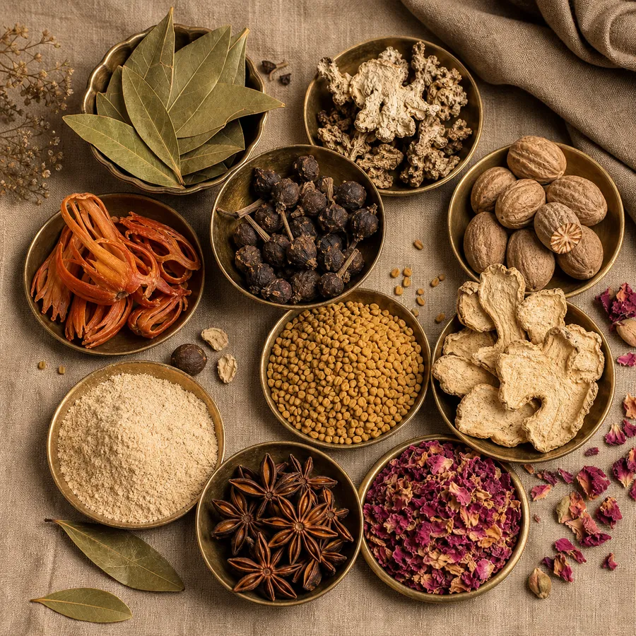 Aromatic seasonings: Bay leaf, nagkesar, mace and more
